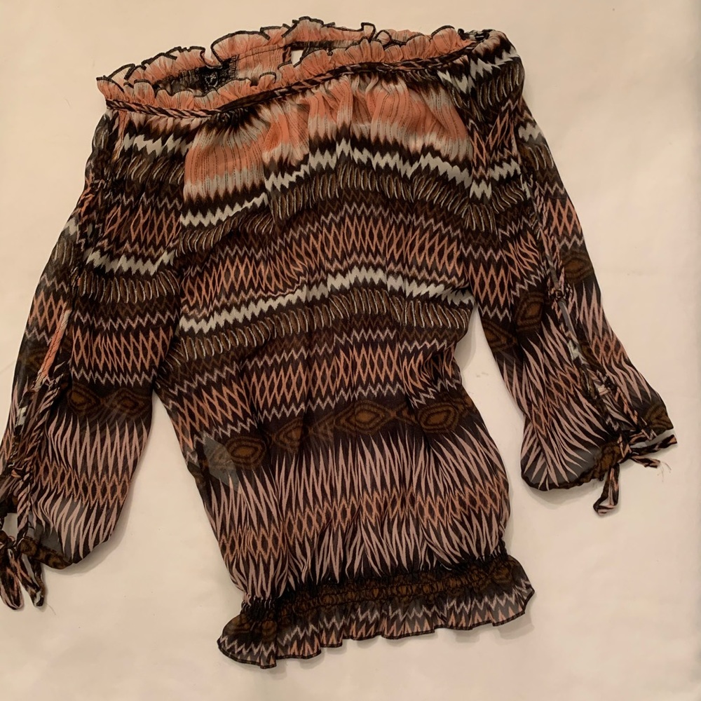 XOXO Colorful Chiffon Top